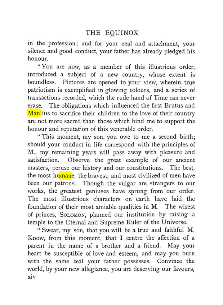 Original scan of The Equinox (Volume I, Number VII), PDF page 20