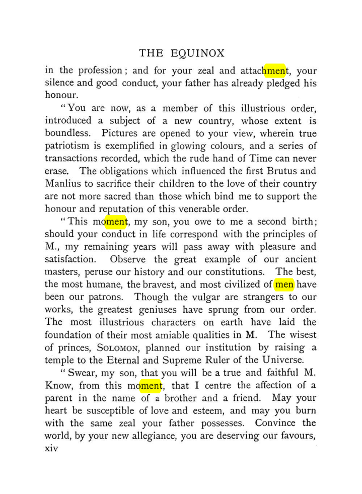 Original scan of The Equinox (Volume I, Number VII), PDF page 20