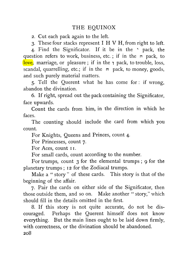 Original scan of The Equinox (Volume I, Number VII), PDF page 250