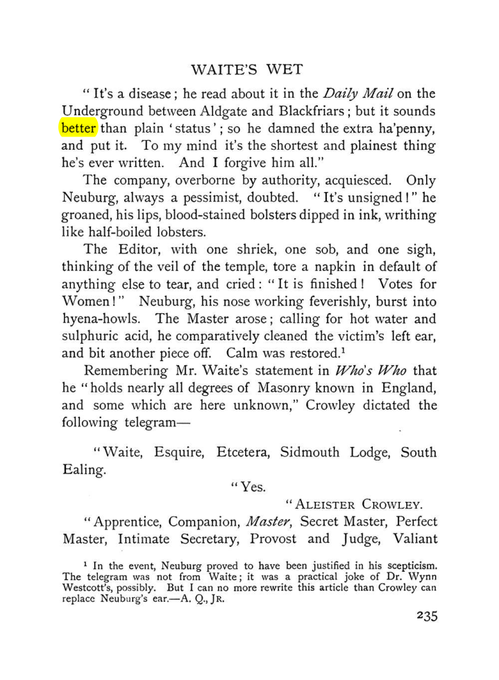 Original scan of The Equinox (Volume I, Number VII), PDF page 277