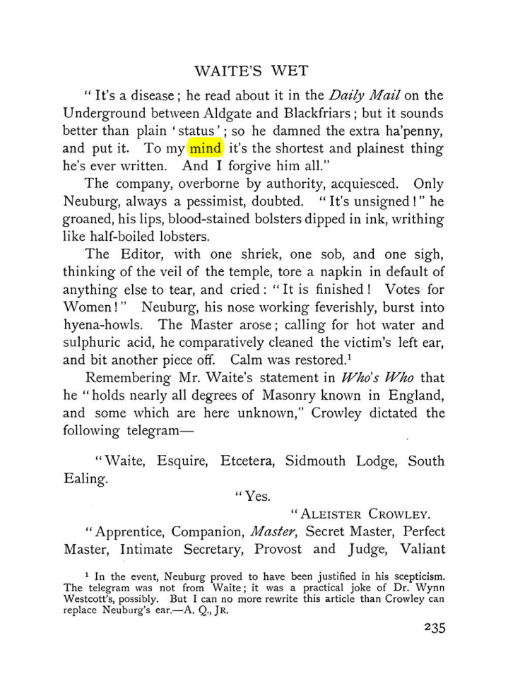 Original scan of The Equinox (Volume I, Number VII), PDF page 277