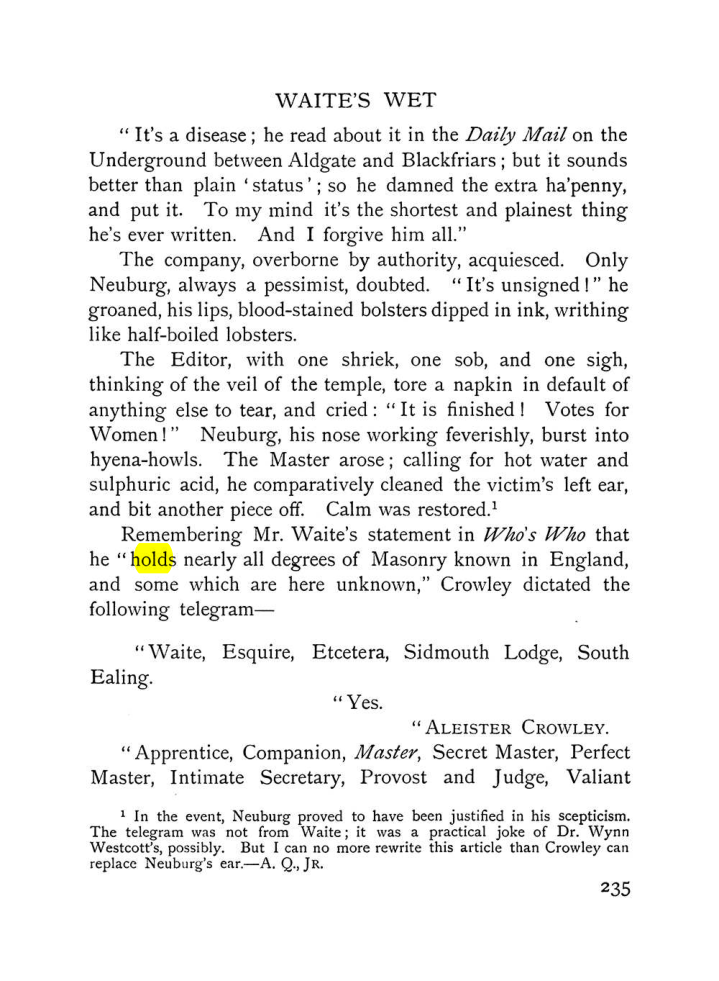 Original scan of The Equinox (Volume I, Number VII), PDF page 277