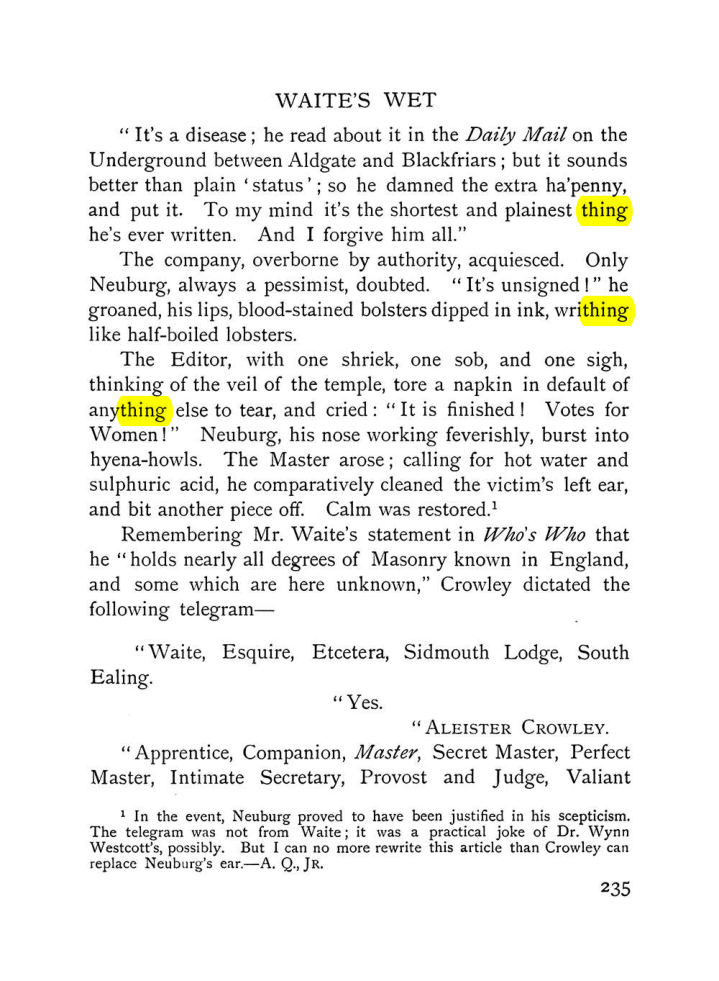Original scan of The Equinox (Volume I, Number VII), PDF page 277