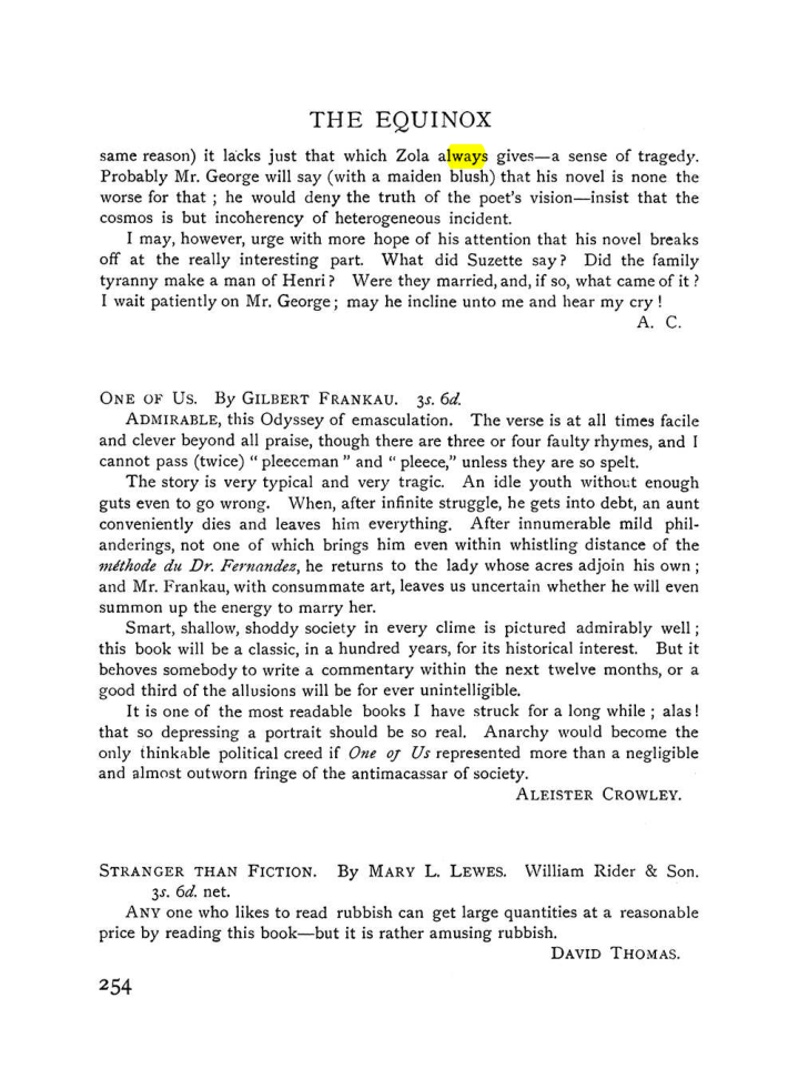 Original scan of The Equinox (Volume I, Number VII), PDF page 296