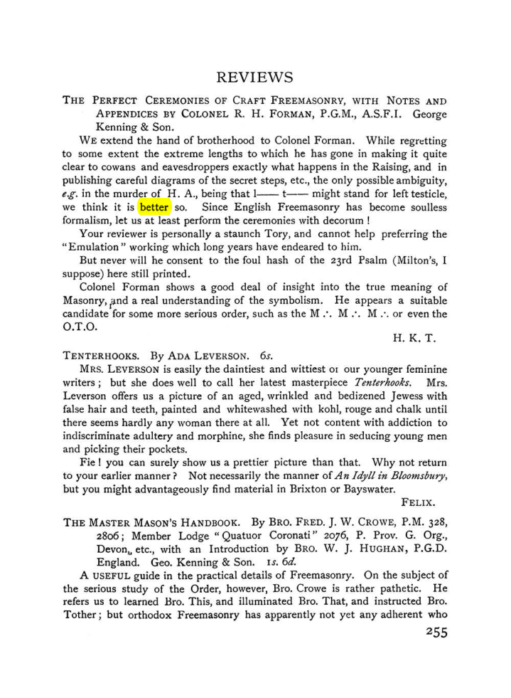 Original scan of The Equinox (Volume I, Number VII), PDF page 297