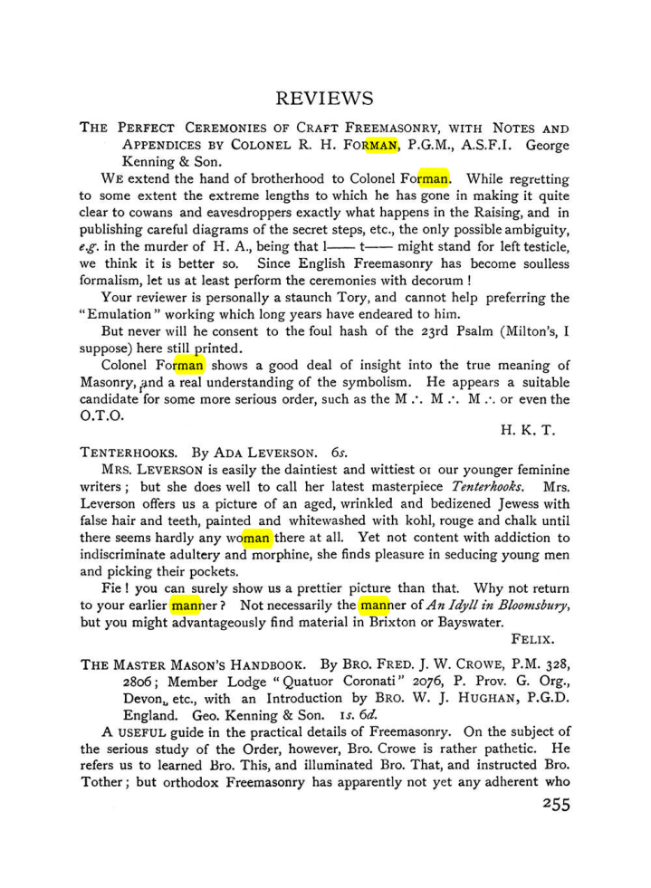 Original scan of The Equinox (Volume I, Number VII), PDF page 297
