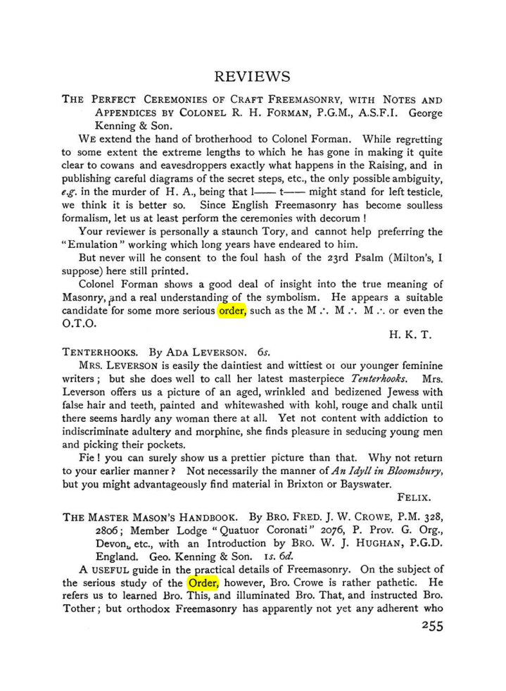 Original scan of The Equinox (Volume I, Number VII), PDF page 297