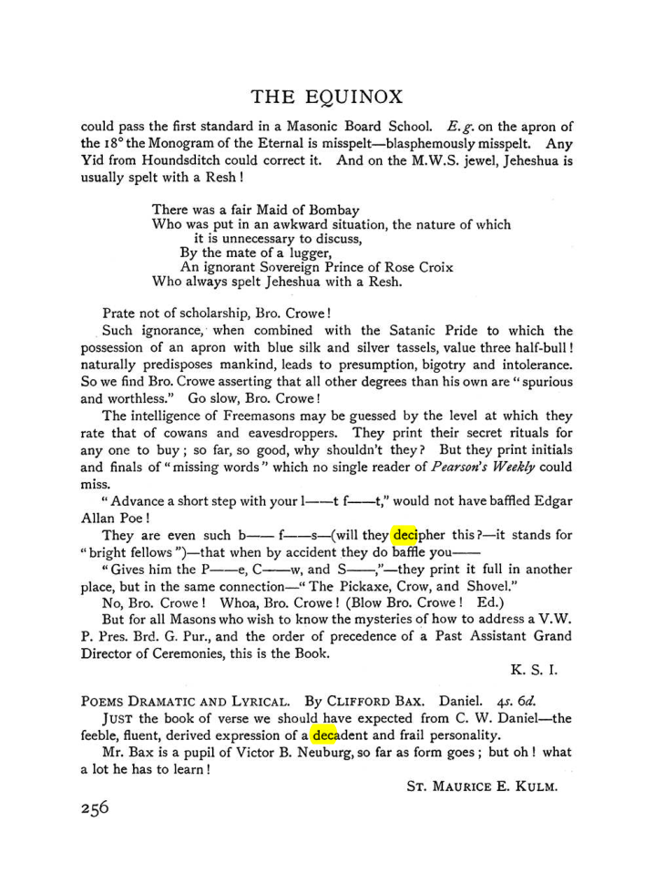 Original scan of The Equinox (Volume I, Number VII), PDF page 298