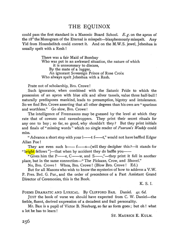 Original scan of The Equinox (Volume I, Number VII), PDF page 298