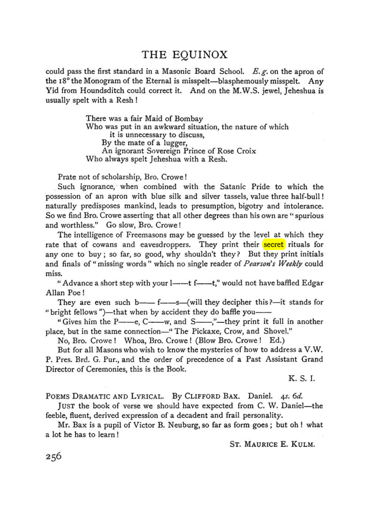 Original scan of The Equinox (Volume I, Number VII), PDF page 298