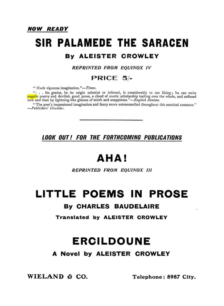 Original scan of The Equinox (Volume I, Number VII), PDF page 419