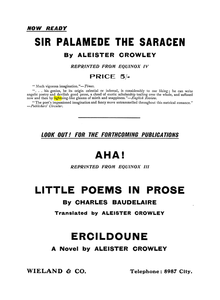 Original scan of The Equinox (Volume I, Number VII), PDF page 419
