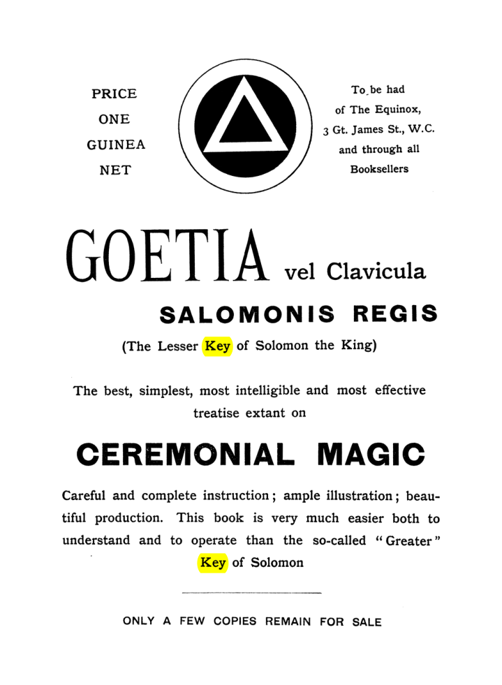 Original scan of The Equinox (Volume I, Number VII), PDF page 420