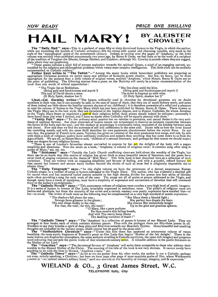 Original scan of The Equinox (Volume I, Number VII), PDF page 422