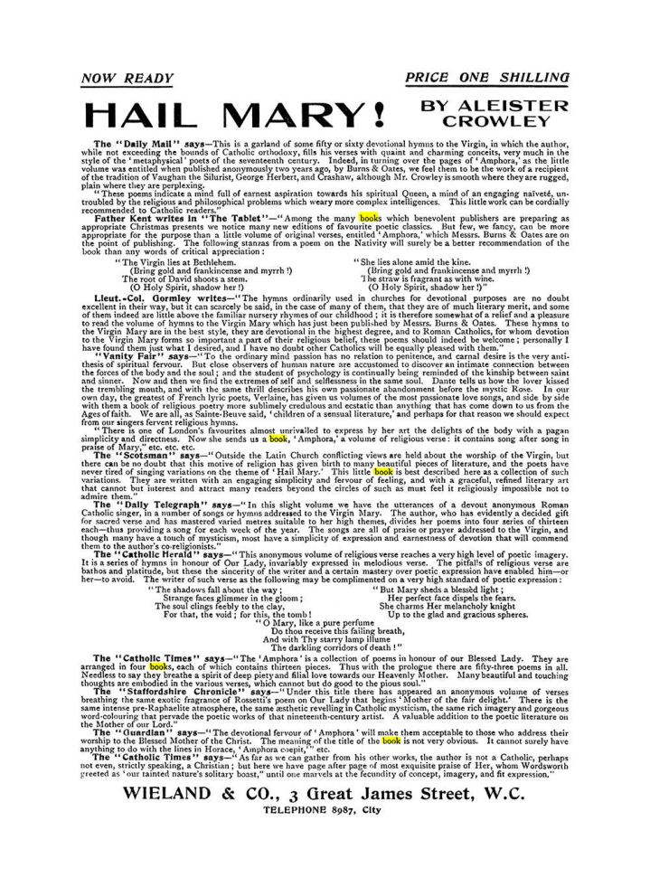 Original scan of The Equinox (Volume I, Number VII), PDF page 422