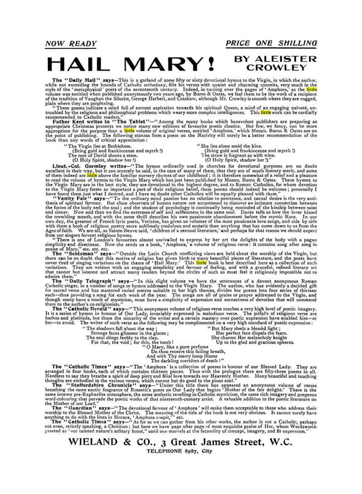 Original scan of The Equinox (Volume I, Number VII), PDF page 422