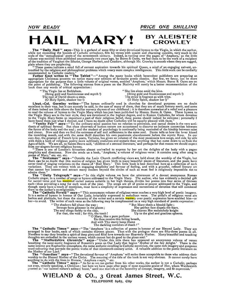Original scan of The Equinox (Volume I, Number VII), PDF page 422