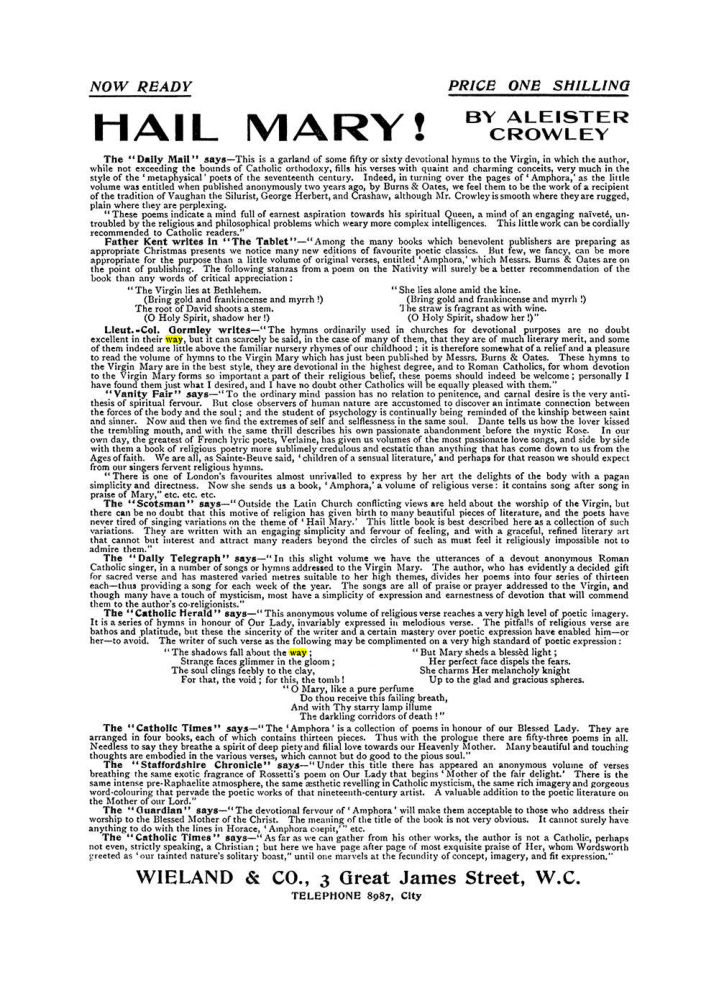 Original scan of The Equinox (Volume I, Number VII), PDF page 422