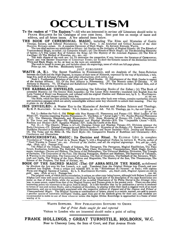 Original scan of The Equinox (Volume I, Number VII), PDF page 423