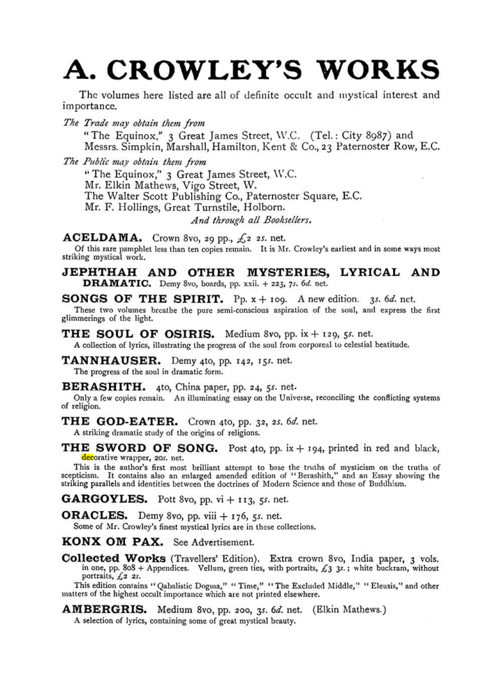 Original scan of The Equinox (Volume I, Number VII), PDF page 424