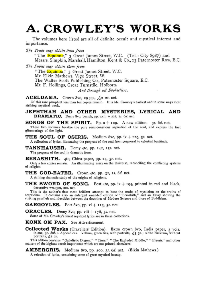 Original scan of The Equinox (Volume I, Number VII), PDF page 424