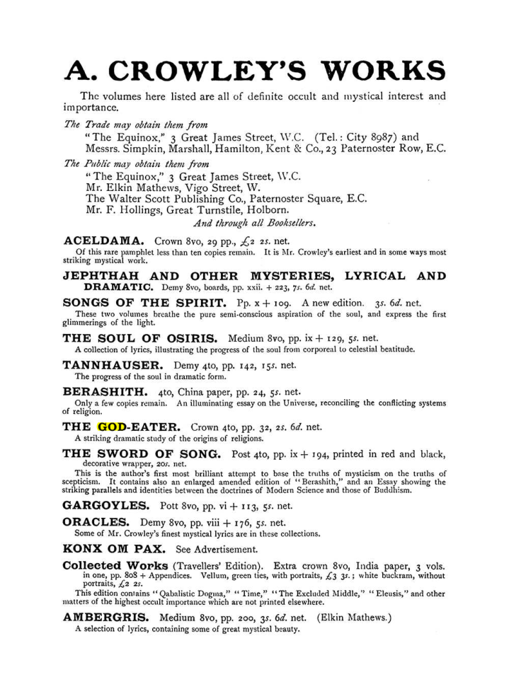 Original scan of The Equinox (Volume I, Number VII), PDF page 424