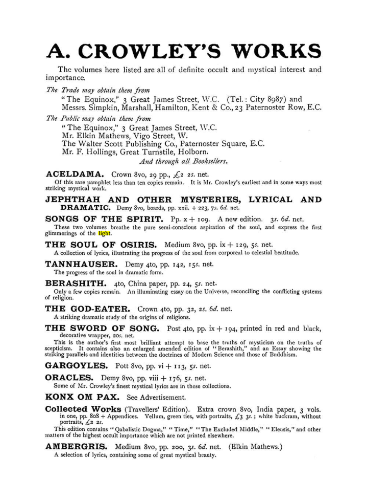 Original scan of The Equinox (Volume I, Number VII), PDF page 424