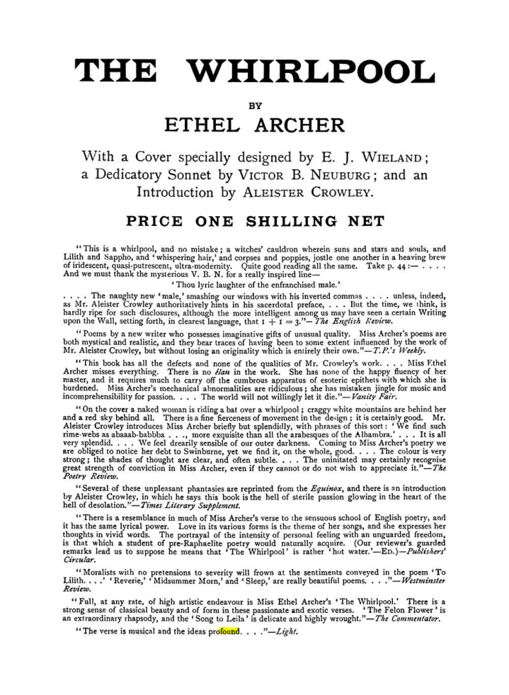 Original scan of The Equinox (Volume I, Number VII), PDF page 426