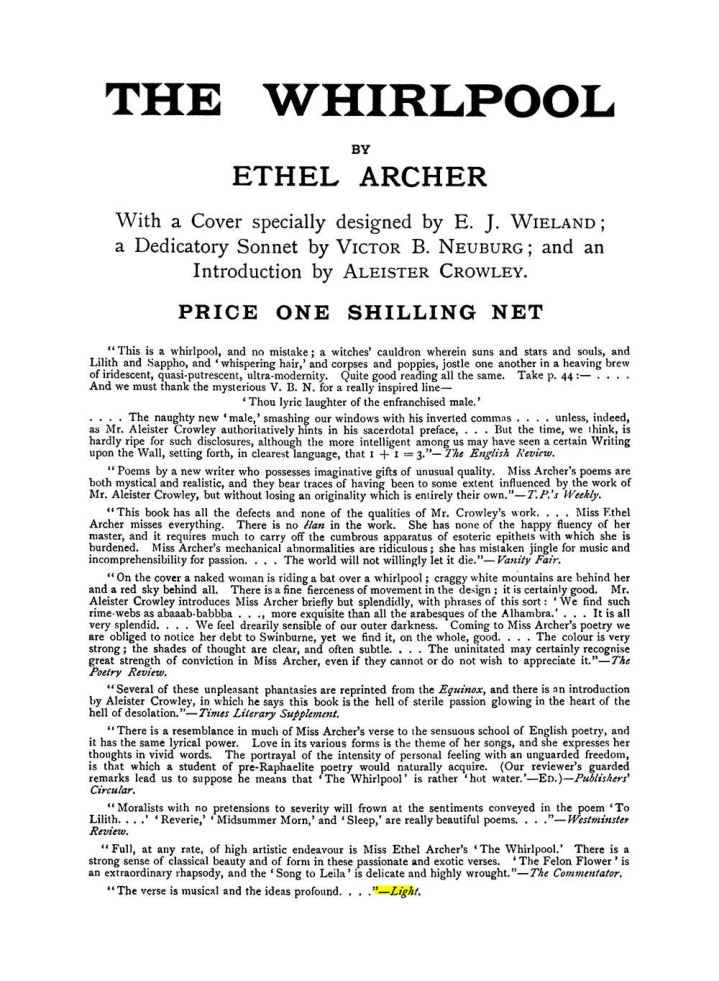 Original scan of The Equinox (Volume I, Number VII), PDF page 426