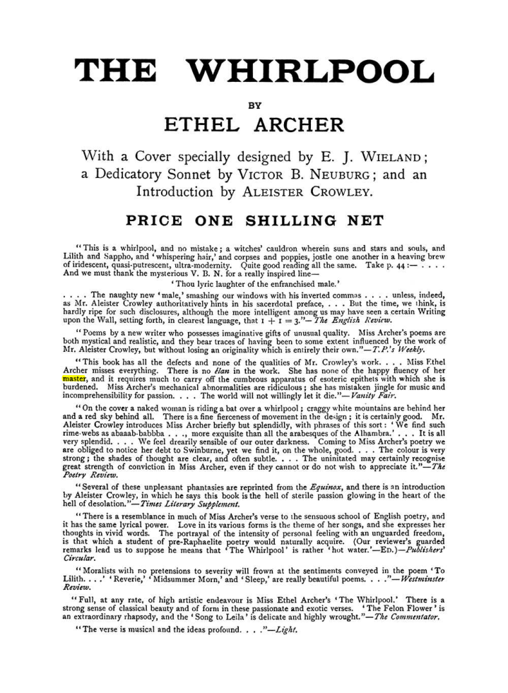 Original scan of The Equinox (Volume I, Number VII), PDF page 426