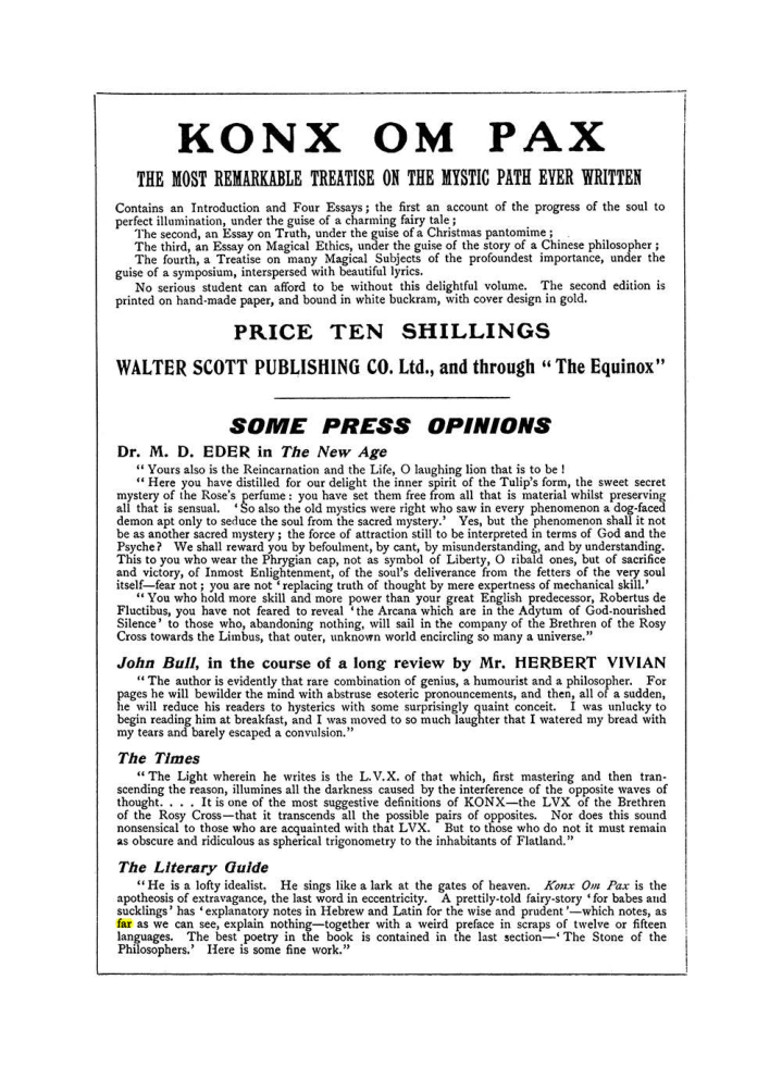 Original scan of The Equinox (Volume I, Number VII), PDF page 430