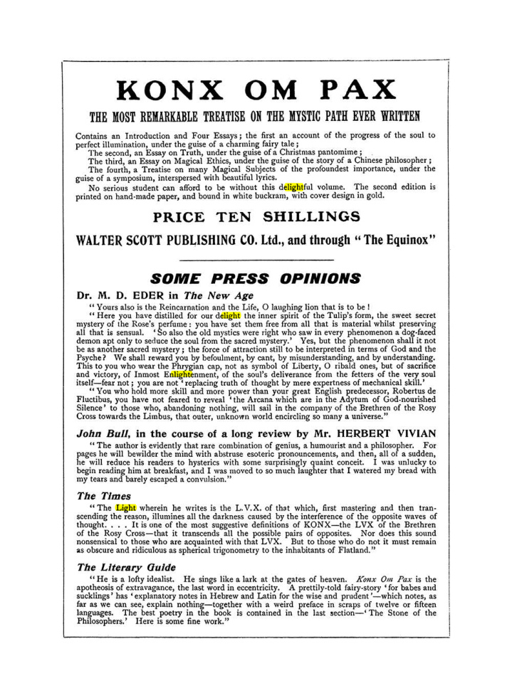 Original scan of The Equinox (Volume I, Number VII), PDF page 430