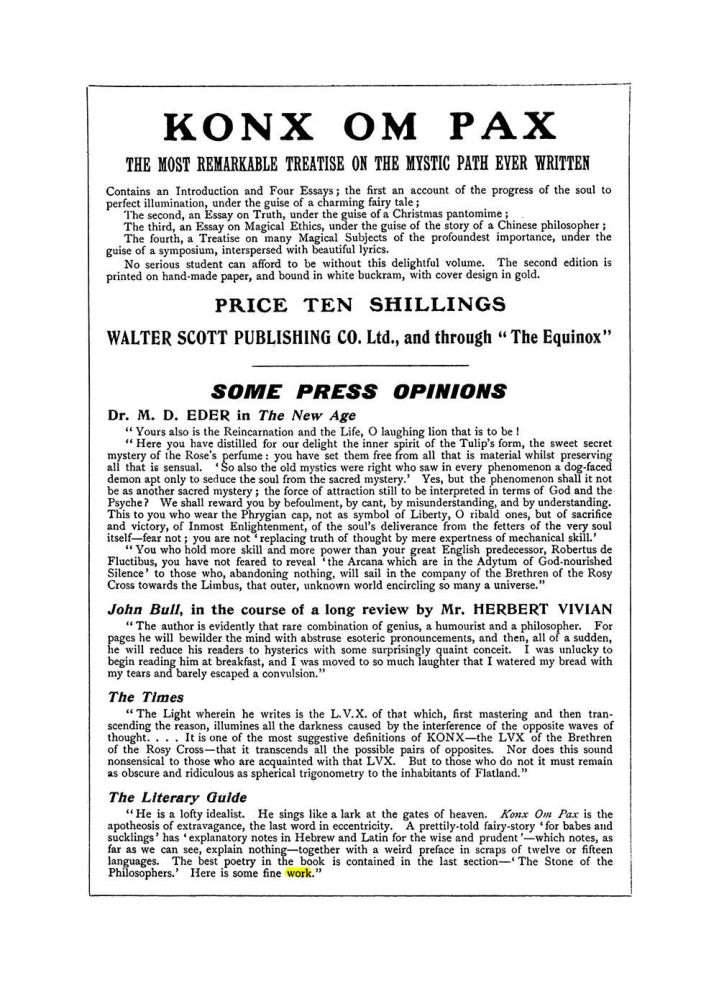 Original scan of The Equinox (Volume I, Number VII), PDF page 430