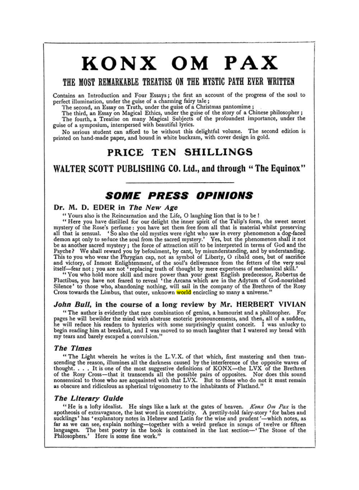 Original scan of The Equinox (Volume I, Number VII), PDF page 430