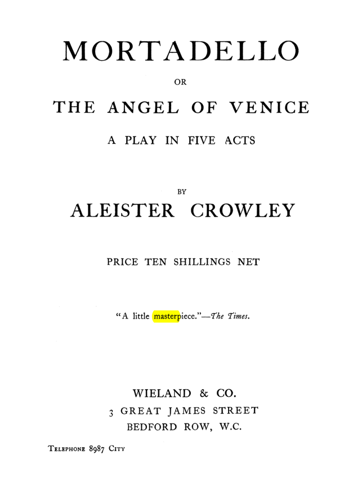 Original scan of The Equinox (Volume I, Number VII), PDF page 438