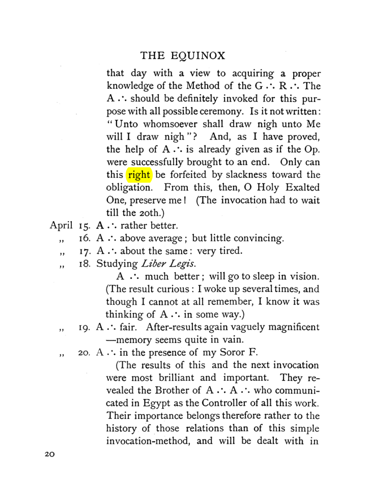 Original scan of The Equinox (Volume I, Number VII), PDF page 60