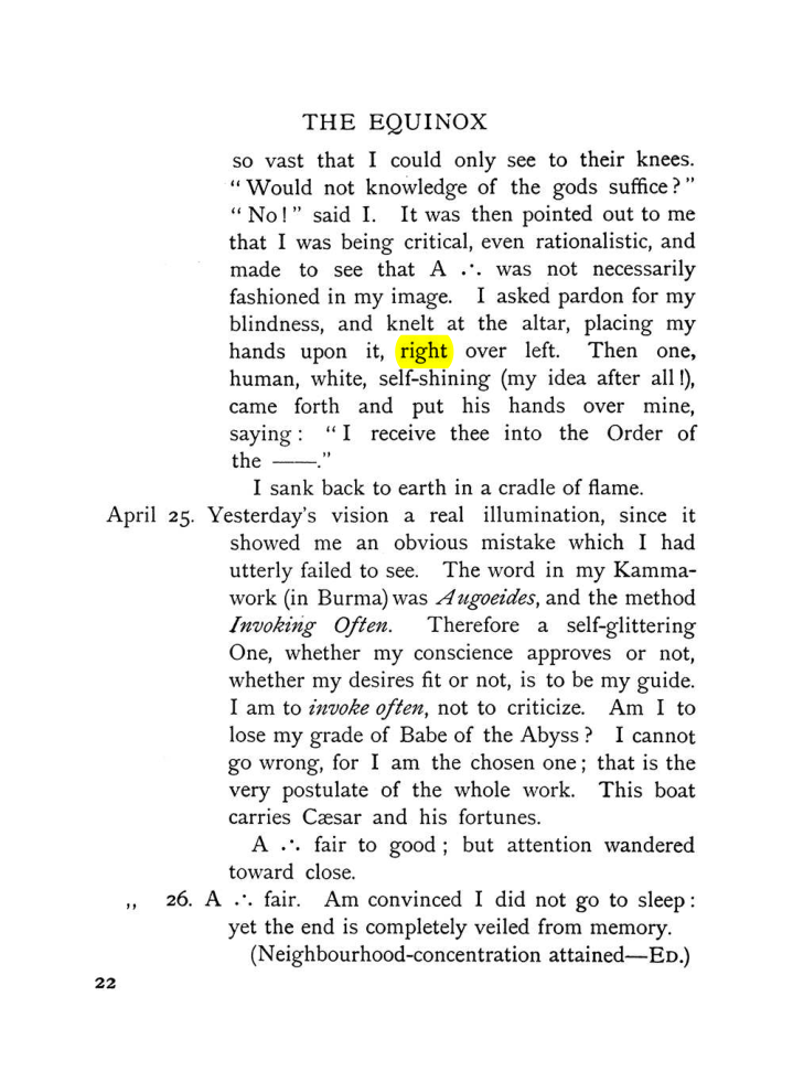 Original scan of The Equinox (Volume I, Number VII), PDF page 62