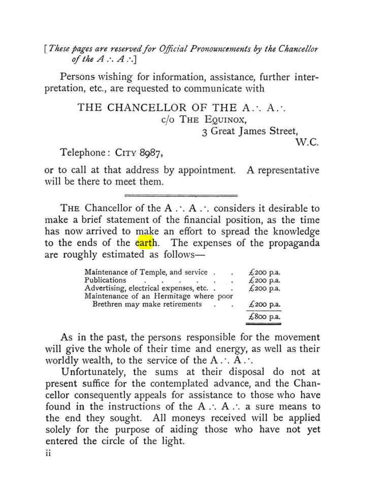 Original scan of The Equinox (Volume I, Number VII), PDF page 8