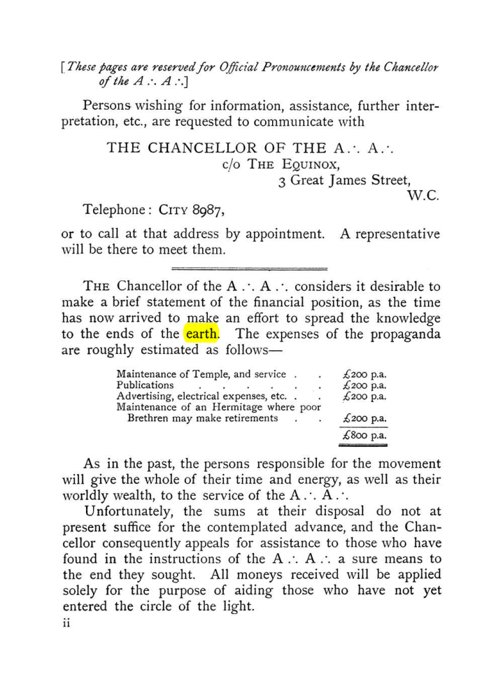 Original scan of The Equinox (Volume I, Number VII), PDF page 8