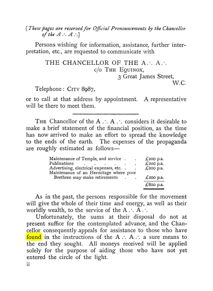 Original scan of The Equinox (Volume I, Number VII), PDF page 8