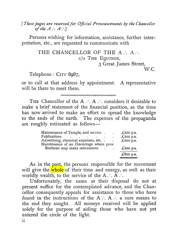 Original scan of The Equinox (Volume I, Number VII), PDF page 8