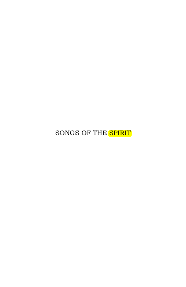 Original scan of Songs of the Spirit, PDF page 1