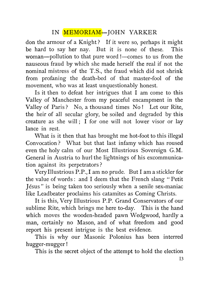 Original scan of John Yarker – In Memoriam, PDF page 13