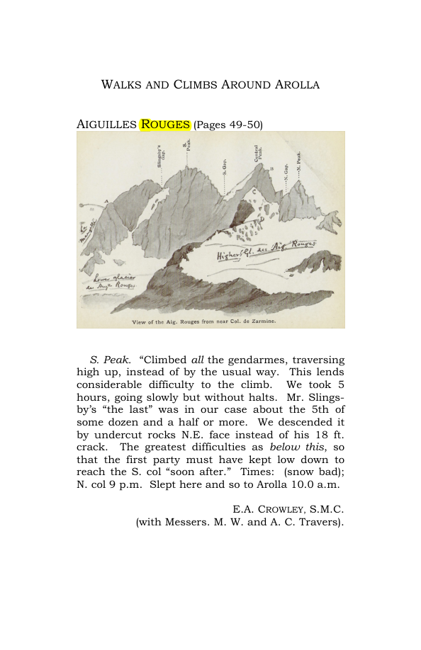 Original scan of Guide to the Walks & Climbs Around Arolla, PDF page 1