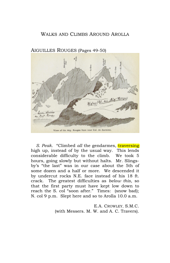 Original scan of Guide to the Walks & Climbs Around Arolla, PDF page 1