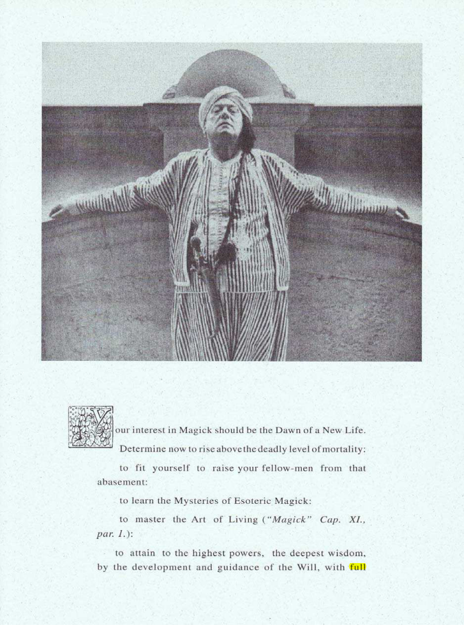 Original scan of Your Interest in Magick, PDF page 1