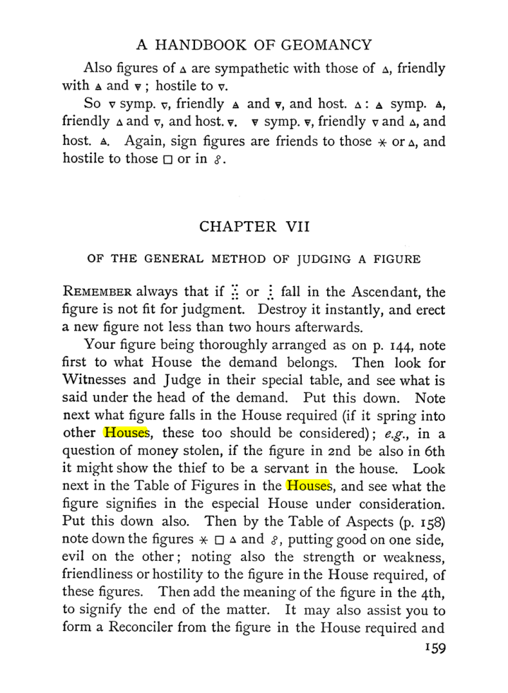 Original scan of Handbook of Geomancy, PDF page 25