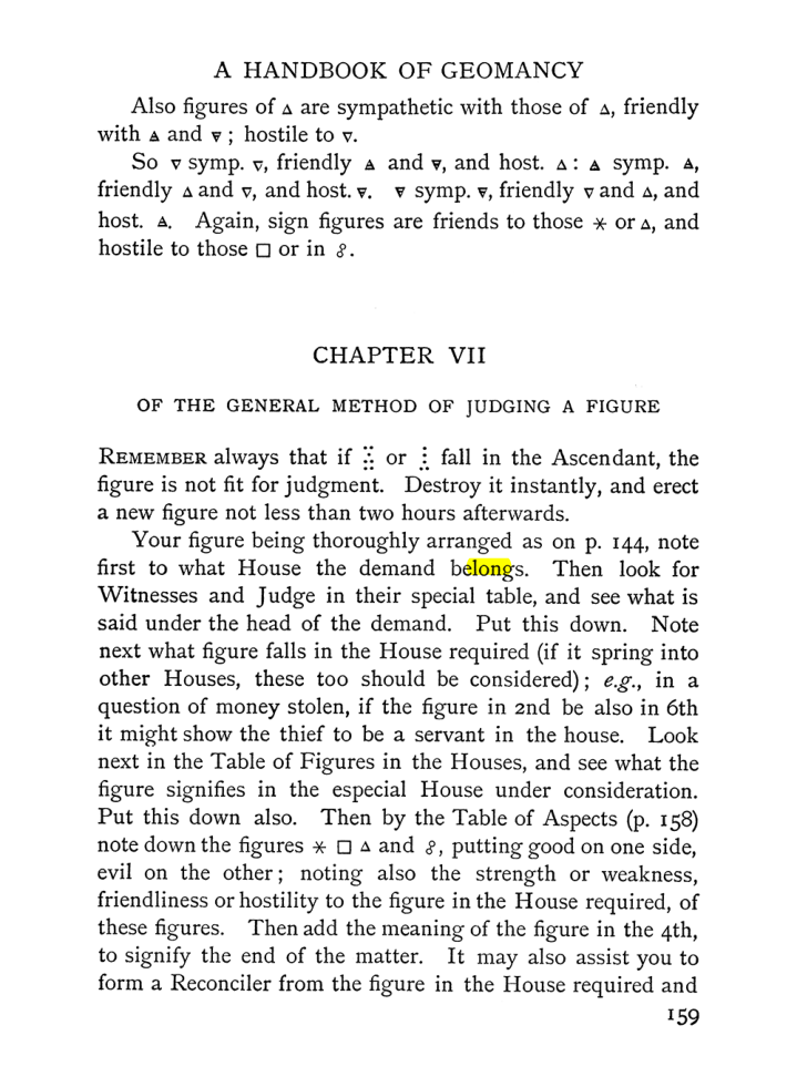 Original scan of Handbook of Geomancy, PDF page 25
