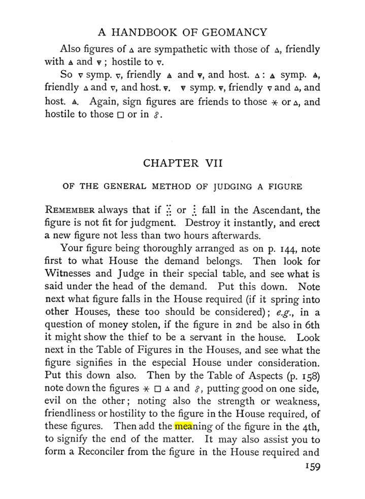 Original scan of Handbook of Geomancy, PDF page 25