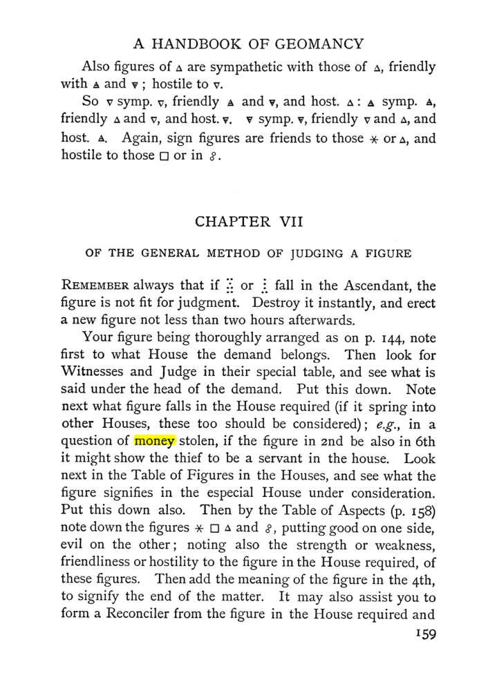 Original scan of Handbook of Geomancy, PDF page 25
